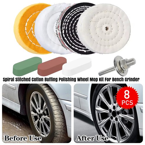 Spiral stitched cotton buffing - stitched,